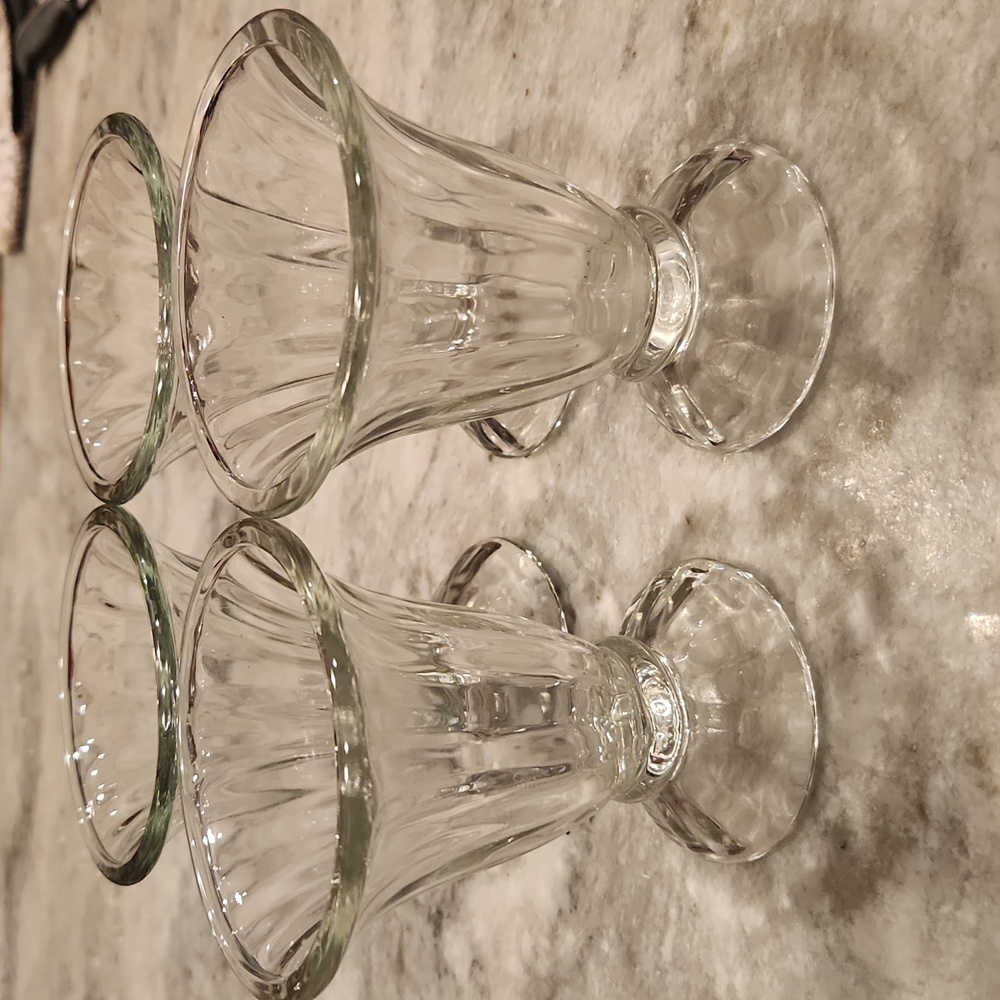 Libbey Ice Cream Sundae Parfait Dessert Cup Bowl Glass Set of 4 Vintage   5"